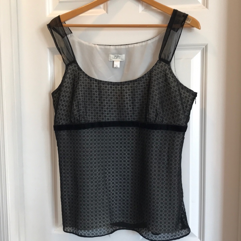 Ann Taylor loft sleeveless shirt with some velvet
